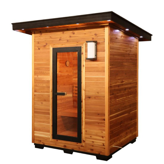 SunRay Seneca HL300DS Home Steam Sauna - full angled view, no background.