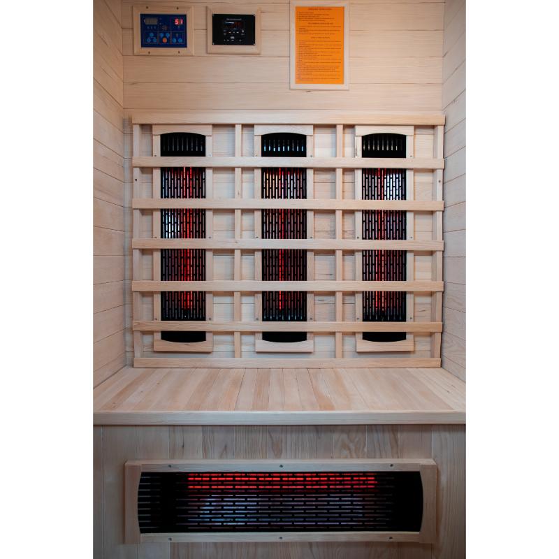 200D3 Burlington Home Infrared Sauna - interior heat panels