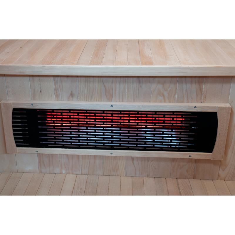 200D3 Burlington Home Infrared Sauna - lower bench heater