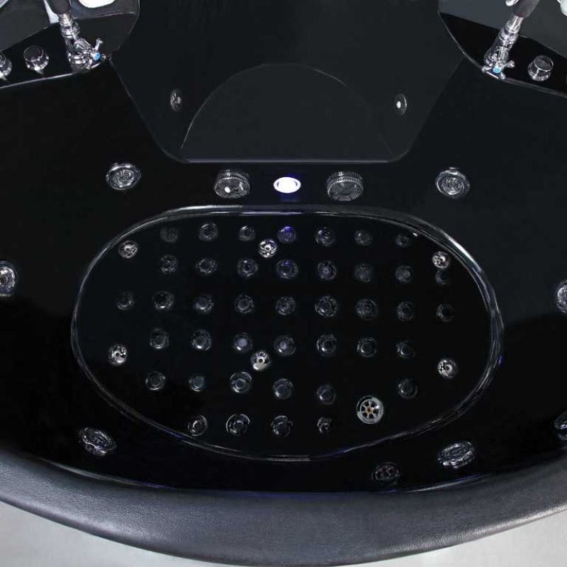 Maya Bath Valencia Steam Shower & Tub Combo - black tub