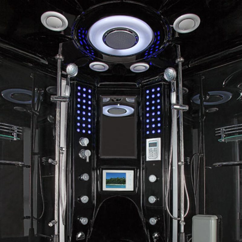 Maya Bath Valencia Steam Shower & Tub Combo - interior lighting