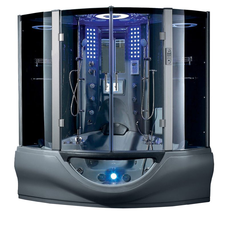 Maya Bath Valencia Steam Shower & Tub Combo - grey