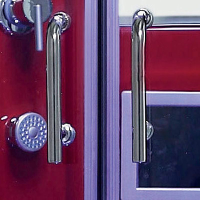 Maya Bath Valencia Steam Shower & Tub Combo - door handles on red shower