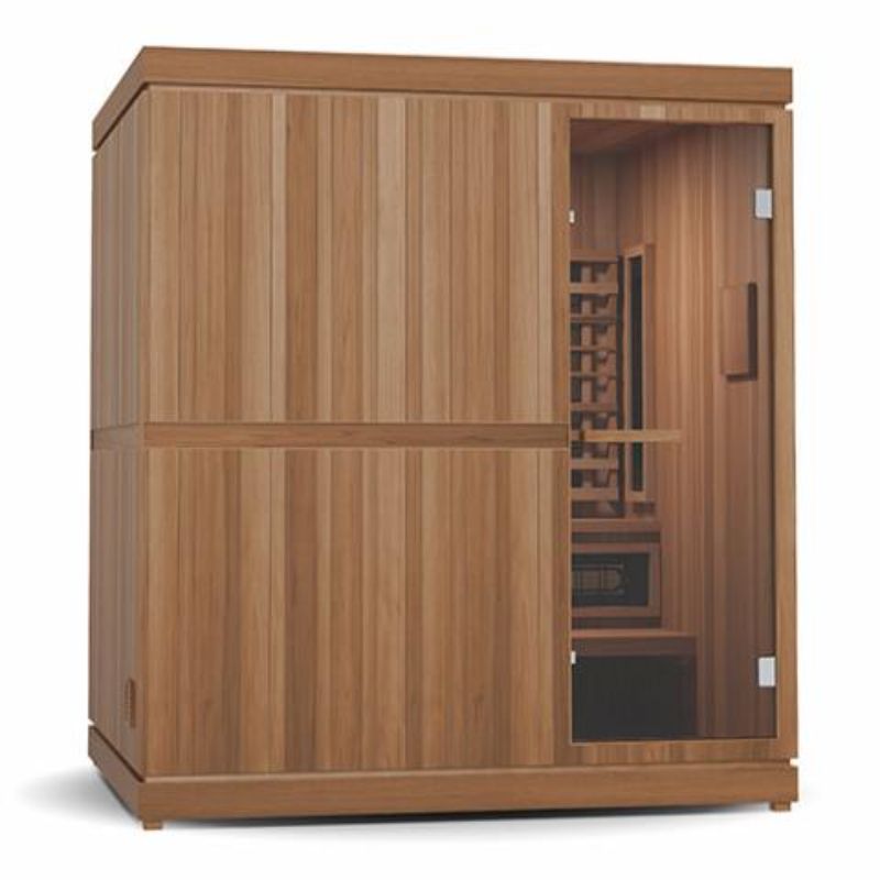 Trinity 4-Person Hybrid Home Sauna with Infrared & Traditional Heat