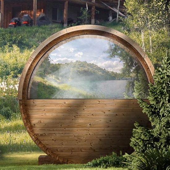 Traditional Steam Sauna Bath - Barrel Sauna DIY Kits from Thermory and Dundalk LeisureCraft