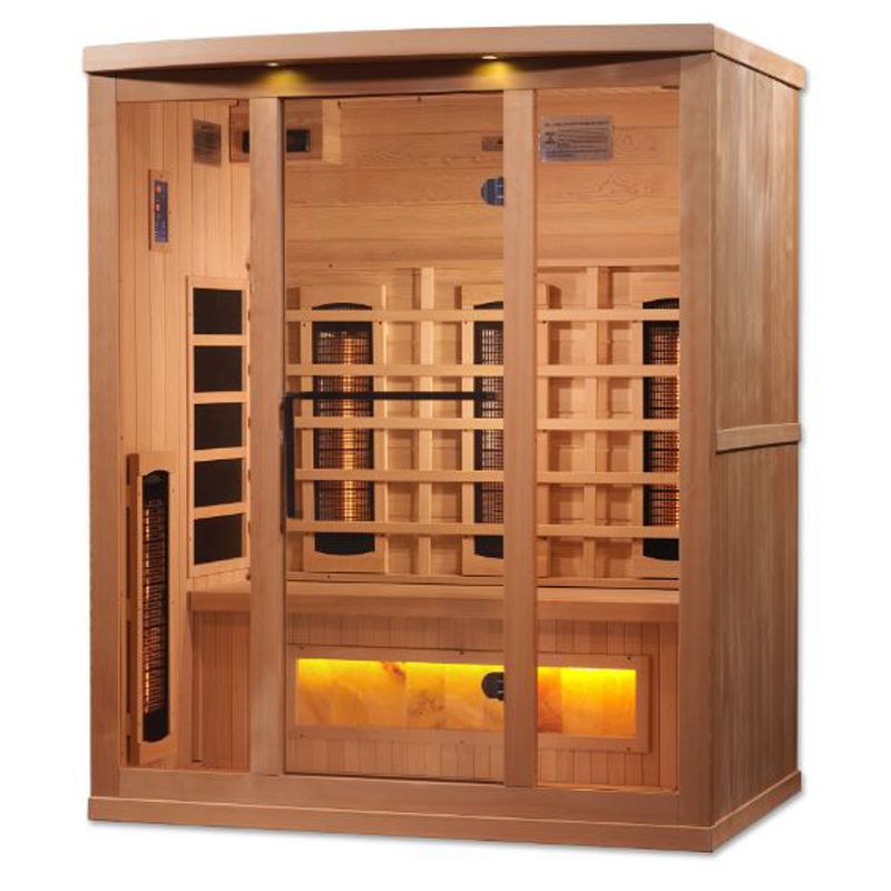 Infrared Sauna GDI-8030-02 with Salt - front angle view 2