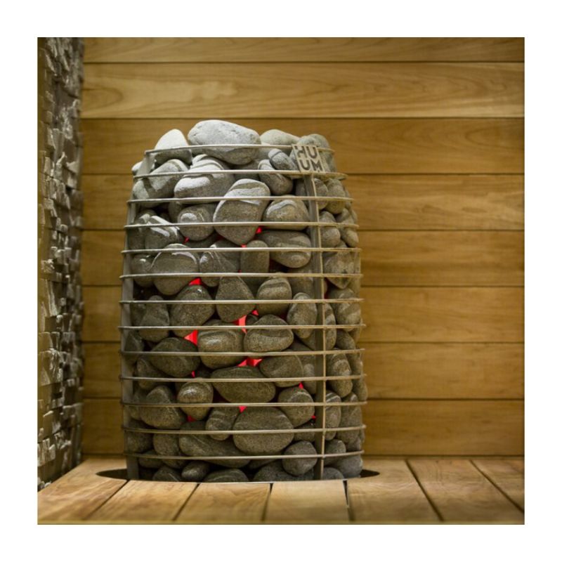 HUUM 9 kW Sauna Heater -HIVE Mini Series - close up, in use