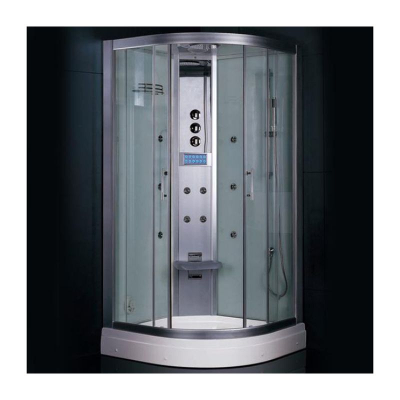 Ariel Platinum DZ934F8 | 36 x 36 Walk-in Luxury Steam Shower 3 kW Generator