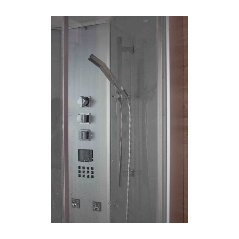 Ariel Platinum DZ934F8 | 36 x 36 Walk-in Luxury Steam Shower 3 kW Generator - hand wand