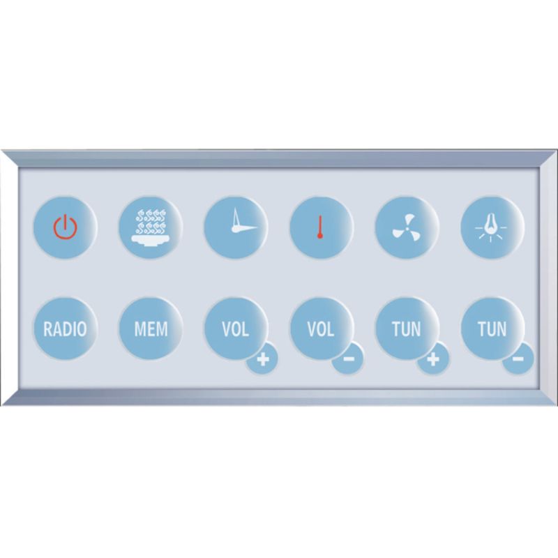 Ariel Platinum DZ934F8 | 36 x 36 Walk-in Luxury Steam Shower 3 kW Generator - control buttons