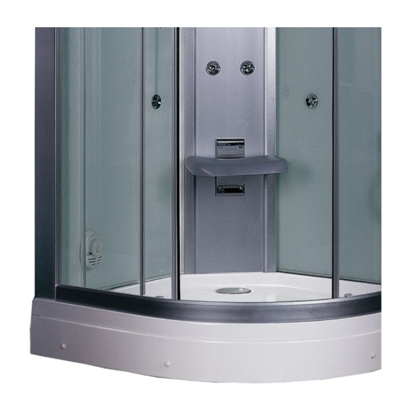 Ariel Platinum DZ934F8 | 36 x 36 Walk-in Luxury Steam Shower 3 kW Generator - built in seat