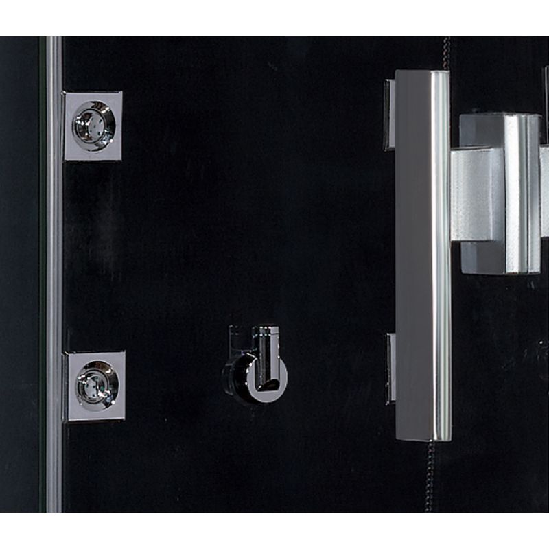 Ariel Platinum DZ961F8 - 59 x 35 Tranquil 6 kW Walk-in Steam Shower - black, jets