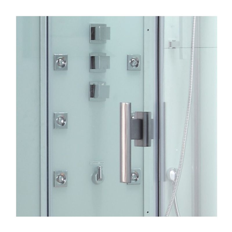 Ariel Platinum DZ961F8 - 59 x 35 Tranquil 6 kW Walk-in Steam Shower - jets