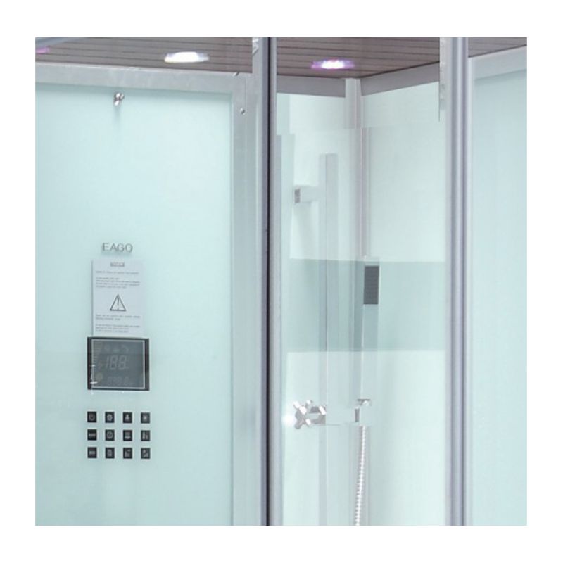 Ariel Platinum DZ961F8 - 59 x 35 Tranquil 6 kW Walk-in Steam Shower - interior white