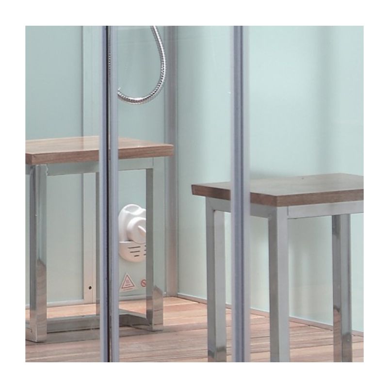 Ariel Platinum DZ961F8 - 59 x 35 Tranquil 6 kW Walk-in Steam Shower - stools