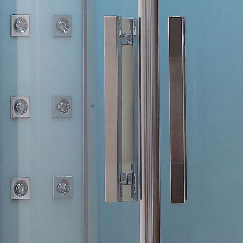 Ariel Platinum DZ962F8 White free standing luxury steam shower-handle