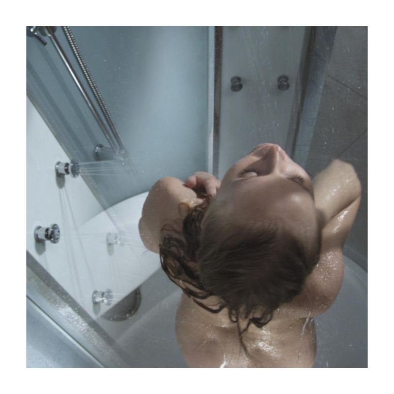 Athena WS-122 - 59 x 59 Spacious Walk-in Luxury Steam Shower 4 kW - view of person