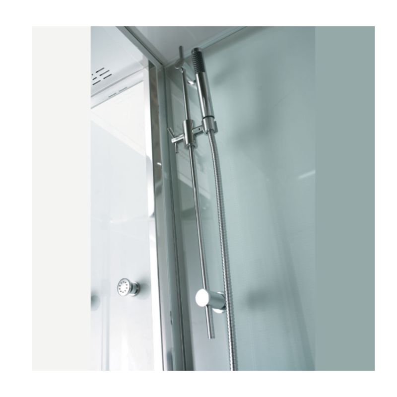 Athena WS-122 - 59 x 59 Spacious Walk-in Luxury Steam Shower 4 kW - hand shower