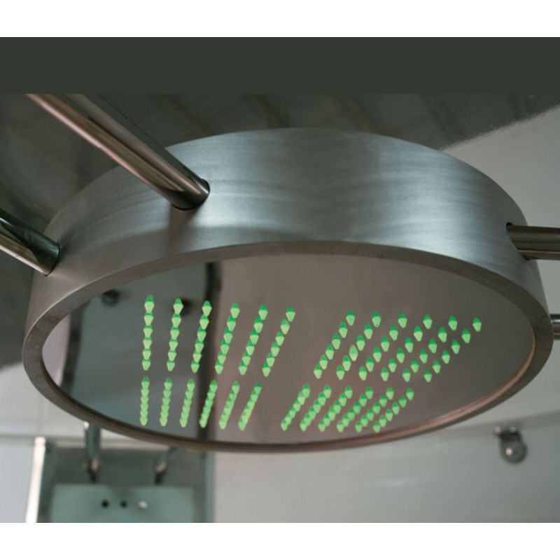 Athena WS-122 - 59 x 59 Spacious Walk-in Luxury Steam Shower 4 kW - chromotherapy lighting