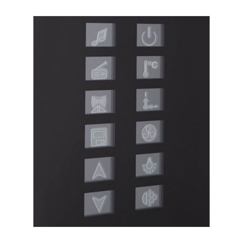 Athena WS-105 - 47 x 47 Corner Steam Shower 4.5 kW - control buttons