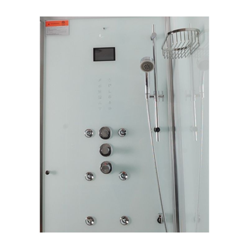 Athena WS-141 - 59 x 36 Double Walk-in Luxury Steam Shower - white interior