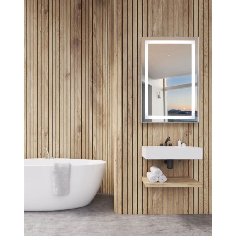 Audrey Wall-mounted LED Mirror - installed