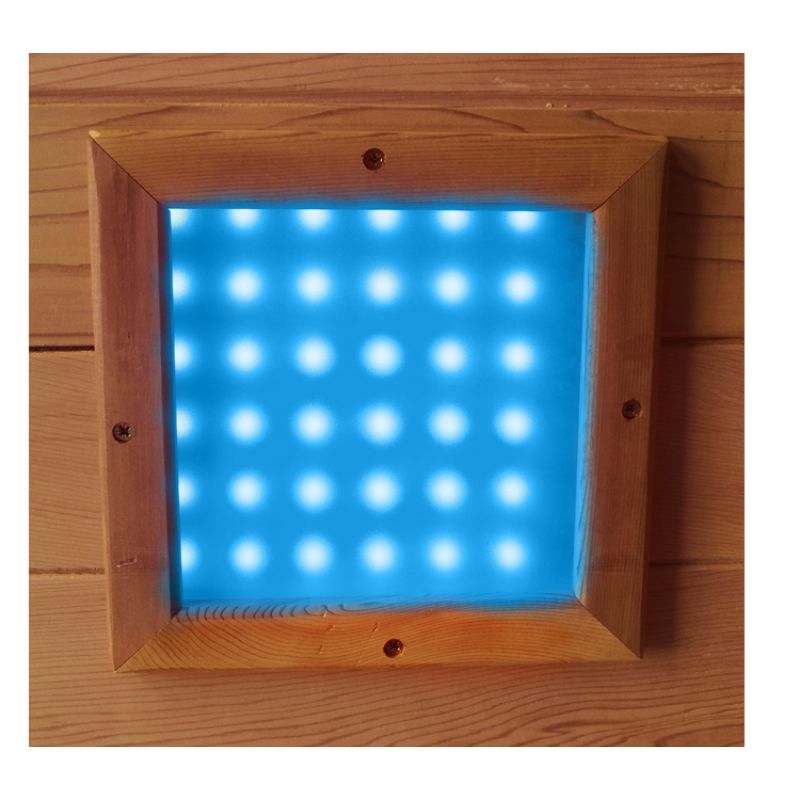 Enlighten Rustic 2 Person Infrared Sauna-Chromotherapy Blue