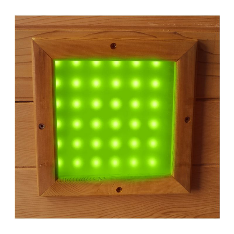 Enlighten Rustic 2 Person Infrared Sauna-Chromotherapy Green