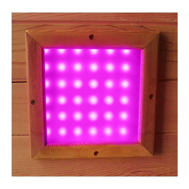 Enlighten Rustic 2 Person Infrared Sauna-Chromotherapy Pink