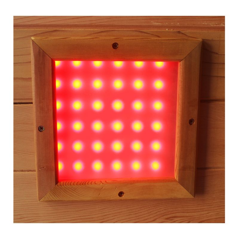 Enlighten Rustic 2 Person Infrared Sauna-Chromotherapy Red