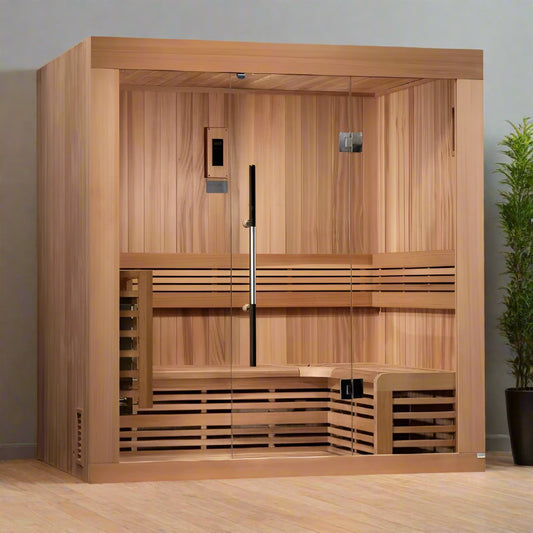 3 Person Indoor Steam Sauna Golden Designs Copenhagen GDI-7389-01 - right angle