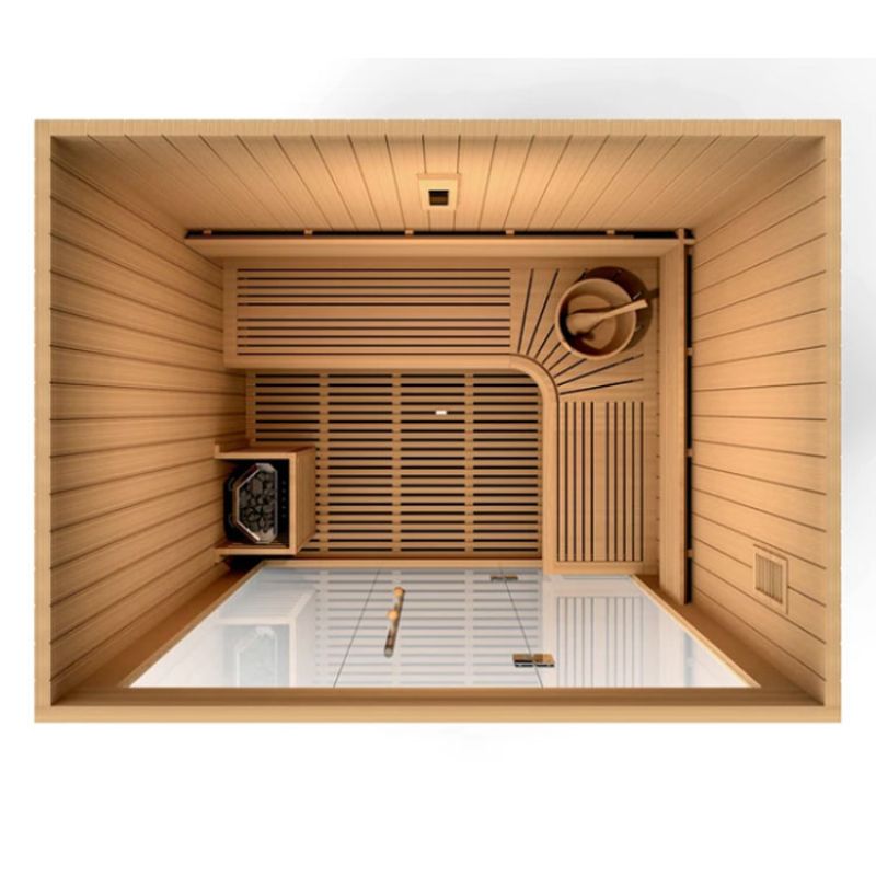 Golden Designs Copenhagen 3 Person Traditional Steam Sauna GDI-7389-01-top view