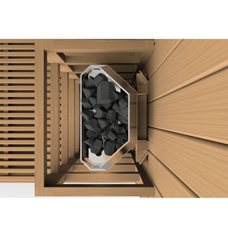 Golden Designs Copenhagen 3 Person Traditional Steam Sauna GDI-7389-01-heater top view