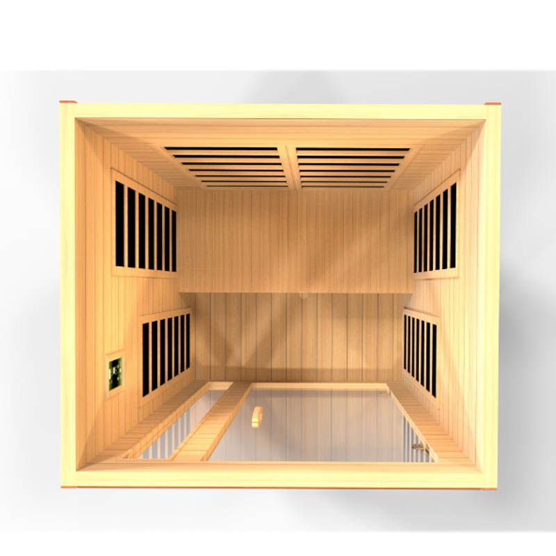 Cordoba Infrared Sauna DYN-6203-01 Dynamic Saunas - roof view down cutaway