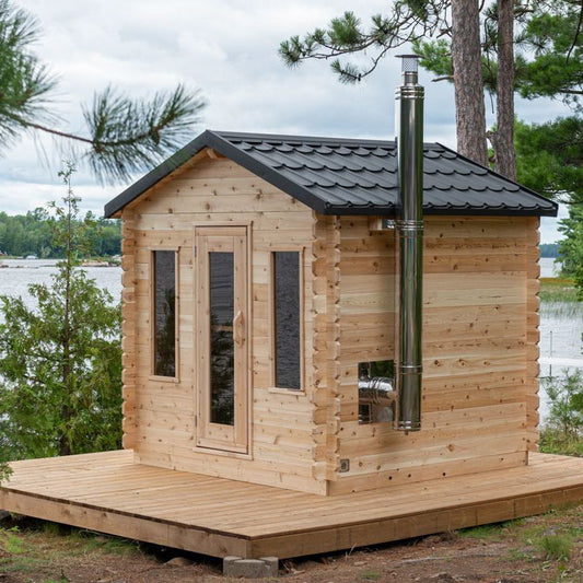 Dundalk LeisureCraft Georgian Outdoor 6 Person Steam Sauna - another angle