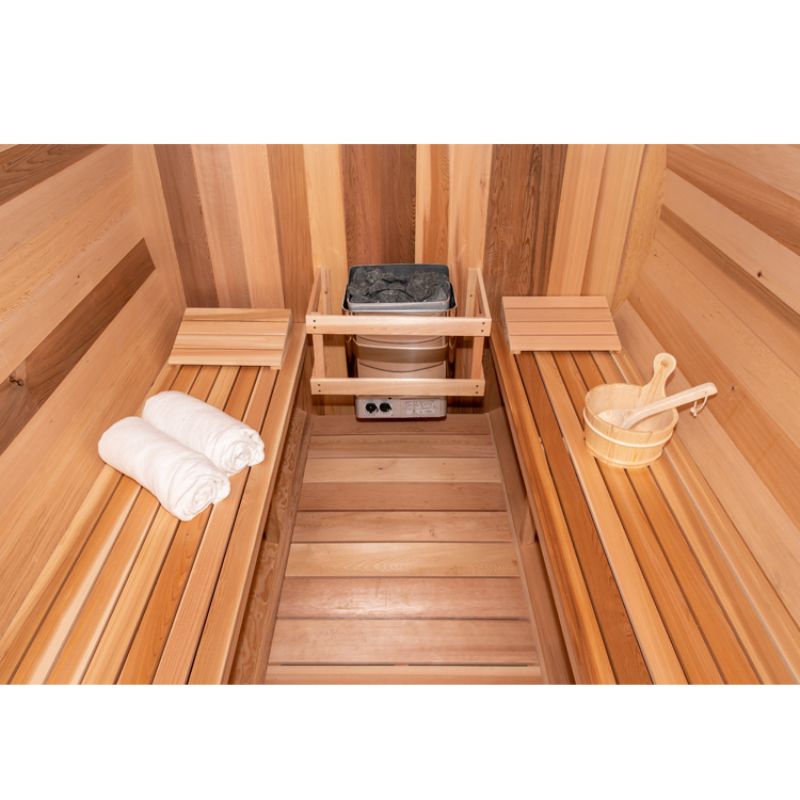 Dundalk LeisureCraft Tranquility Barrel Sauna CTC2345H - interior view