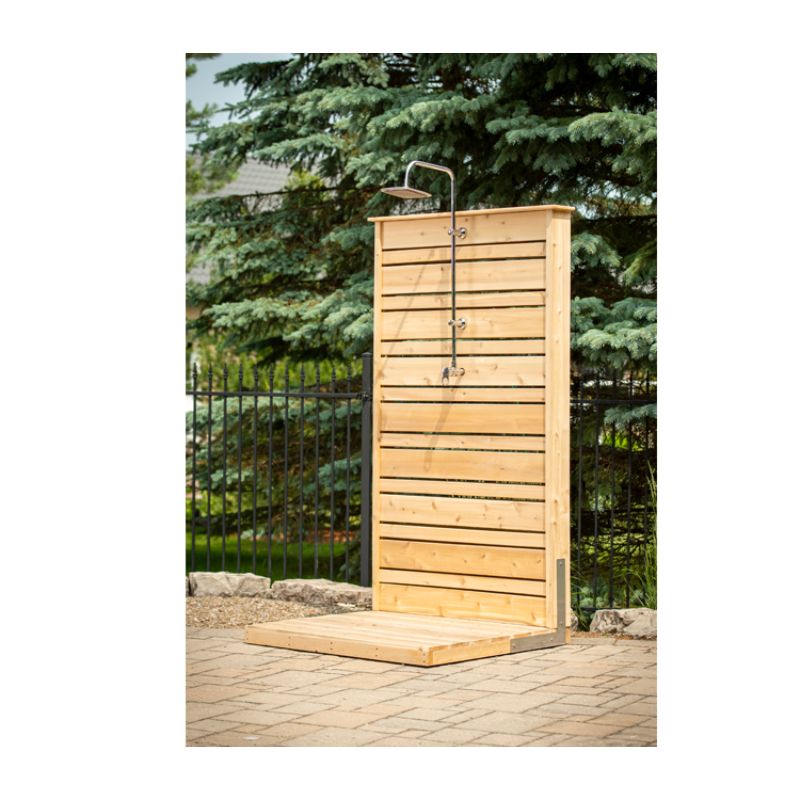 Dundalk Savannah Outdoor Shower CTC205 - cedar, freestanding