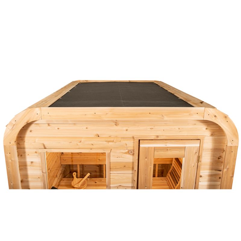 Dundalk LeisureCraft Luna outdoor traditional sauna CTC22LU Roof view
