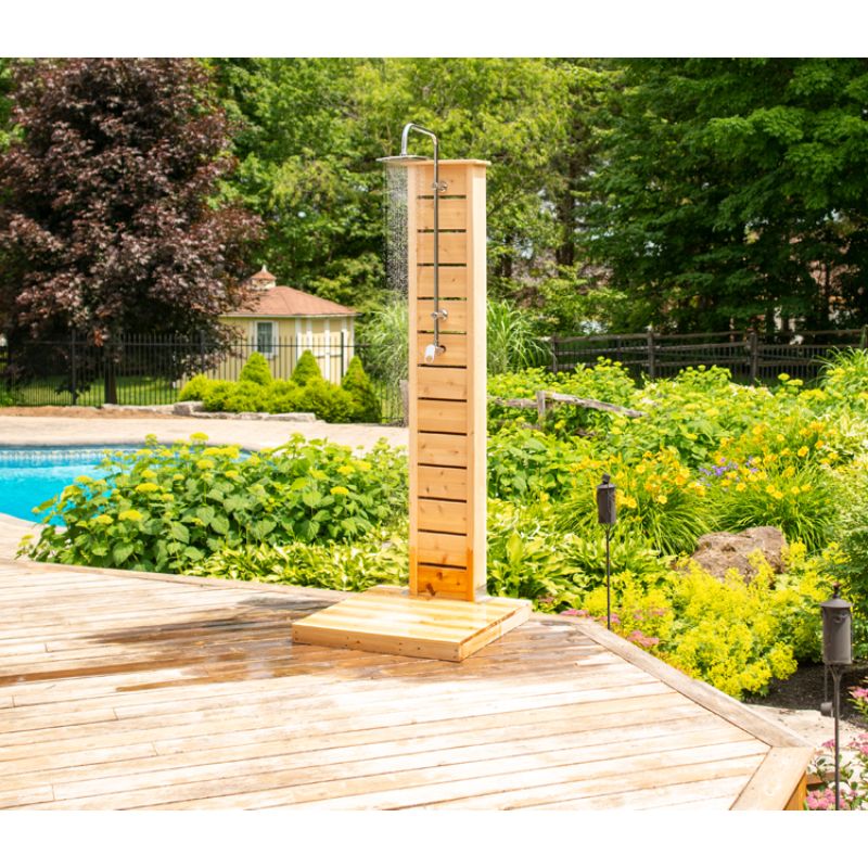 Dundalk LeisureCraft outdoor shower - Sierra-CTC105 - by the pool
