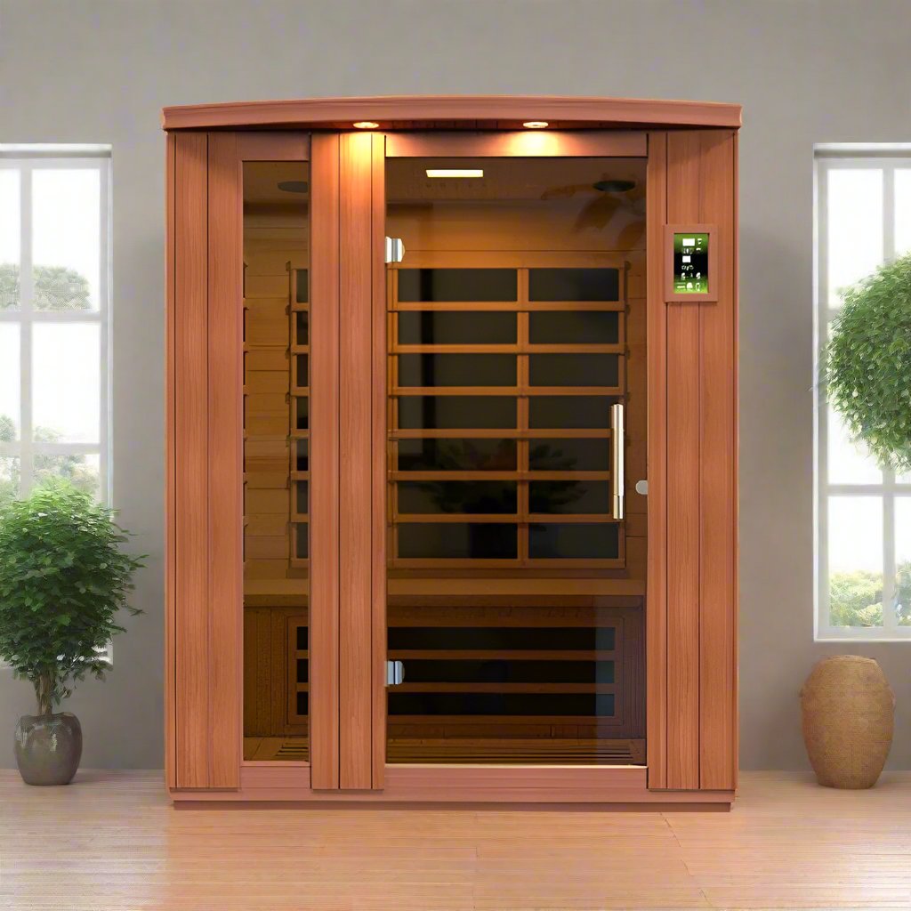 Dynamic Saunas Lugano DYN-6336-02 | 3 Person Low EMF Far Infrared Sauna - front view
