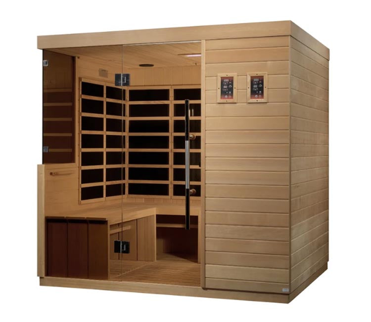 Dynamic Infrared Sauna DYN-5860-01 La Sagrada - other front angle viewLa Sagrado - Dynamic Sauna - Indoor Infrared Sauna - angled front view