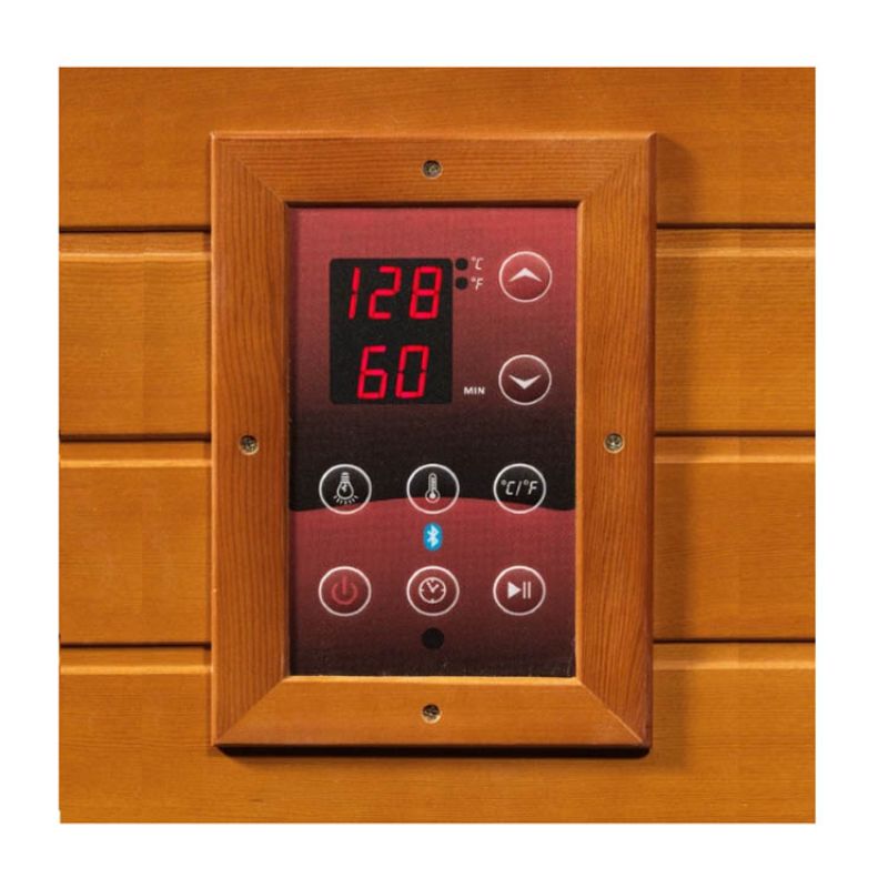 Dynamic Saunas Heming DYN-6225-02 | 2 Person Low EMF Far Infrared Sauna-control panel