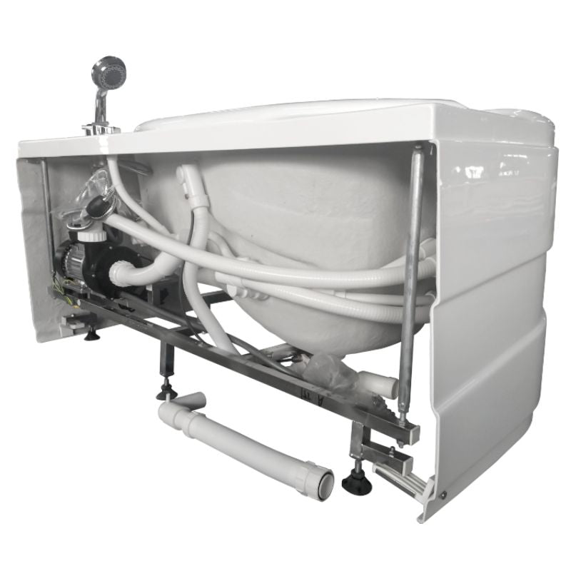 EAGO AM175 Whirlpool Bathtub - backside plumbing