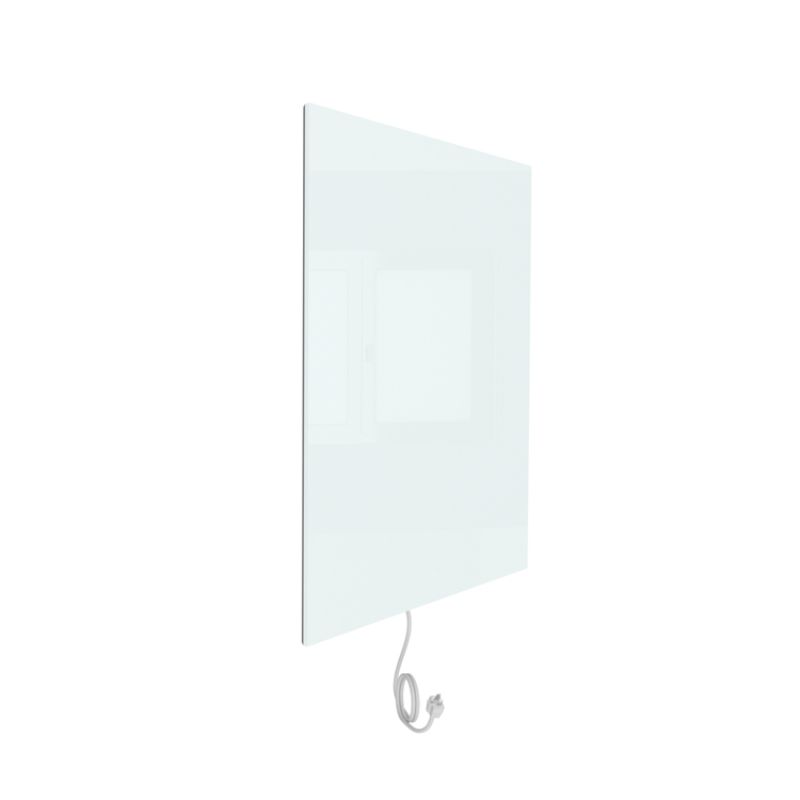 WarmlyYours Ember White IP-EM-GLS-WHT Radiant Wall Heater - showing plug and profile