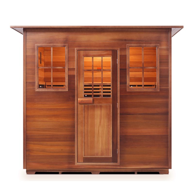 Enlighten-Sapphire 5 Person Hybrid Sauna - Slope Roof