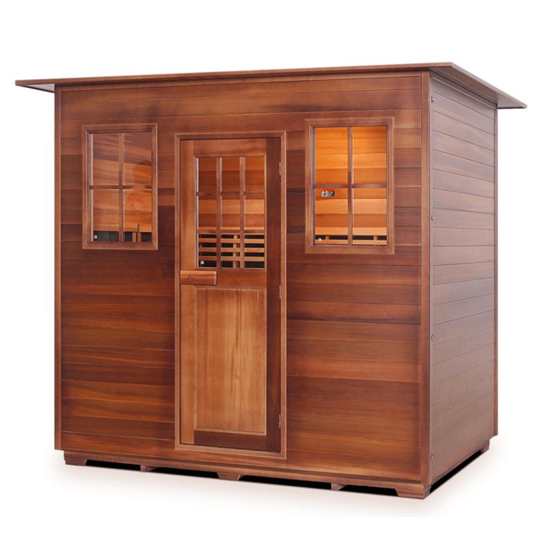 Enlighten-Sapphire 5 Person Hybrid Sauna - Slope Roof