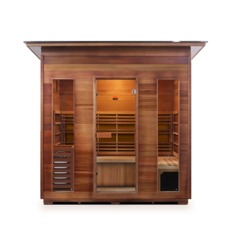 Enlighten-Sunrise 5 Person Traditional Sauna Slope Roof