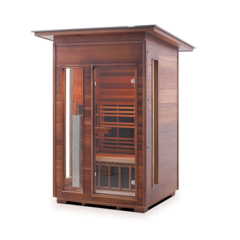 Enlighten Diamond-2 Person Outdoor Slope Roof Hybrid Sauna