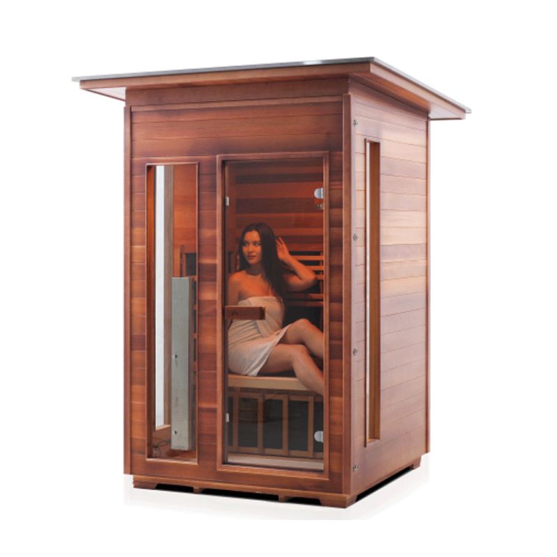 Enlighten Diamond-2 Person Outdoor Slope Roof Hybrid Sauna
