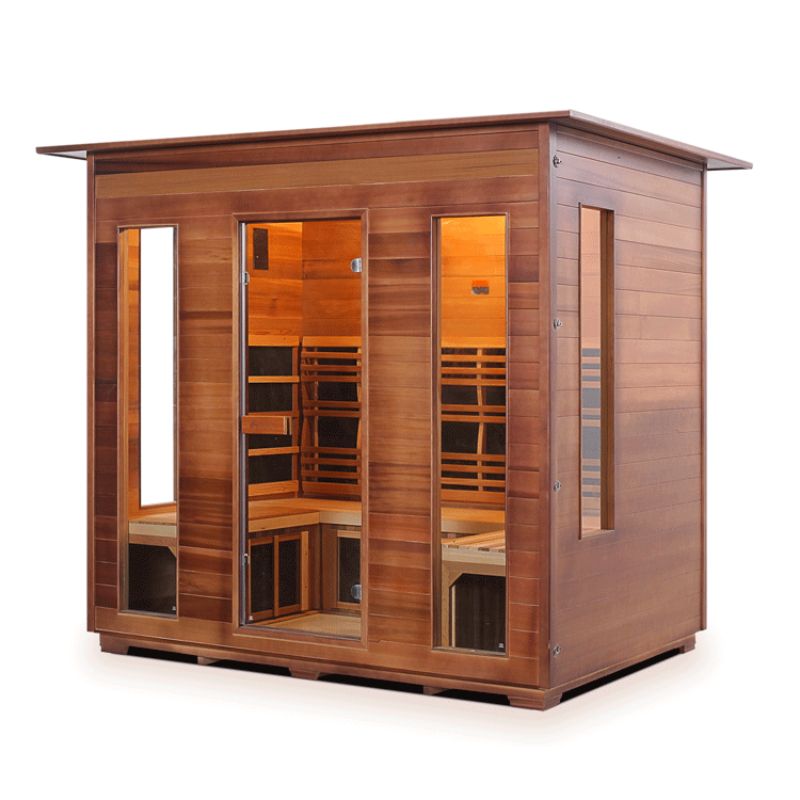 Enlighten Diamond-5 Person-Hybrid sauna-Slope Roof